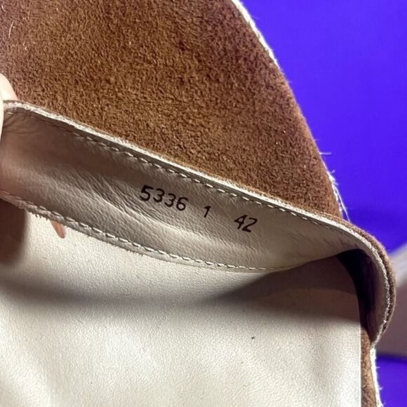 L'AGENCE Women's Brown Elysee Women's Brown Platform Suede Wedge Espadrilles 11 - Picture 10 of 10